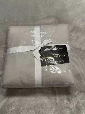 Eddie Bauer Home Twin Flannel Sheet Set Light Grey 100% Flannel Cotton • $12