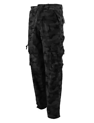 Men's Classic Camouflage Army Camo Multi Pocket Trousers Casual Cargo Pants • $36.74