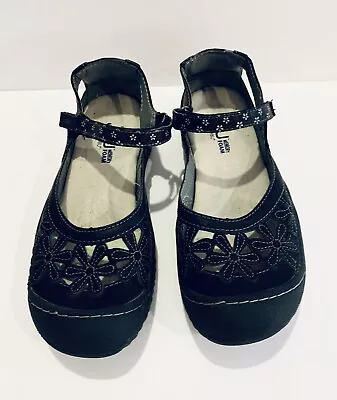 $22 • Buy Jambu Womens Black Suede Cherry Blossom Mary Jane Comfort Shoes Sz 7m