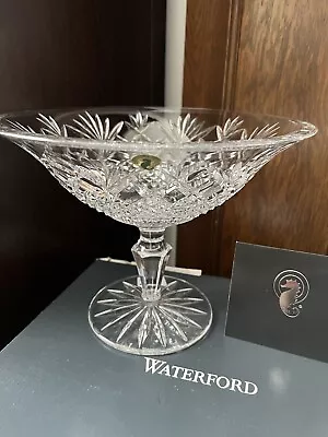 Waterford Crystal 10  Sullivan Cross & Fan Footed Compote Bowl With Box • $179.99