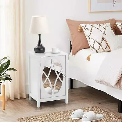 Mirrored Nightstand With Doors Bedside Table Sofa Side Table Bedside Table • $63.99