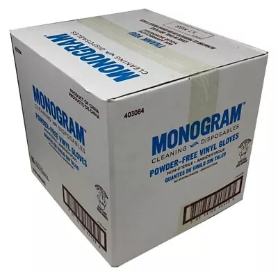 Monogram 403084 Extra Large Powder Free Clear Vinyl Gloves (10 Box/100 Gloves) • $19.99