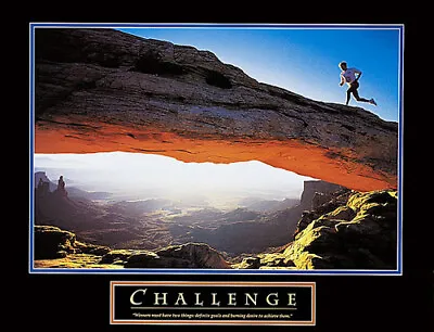 Running CHALLENGE Inspirational Running Through Desert MOTIVATIONAL 22x28 POSTER • $19.99