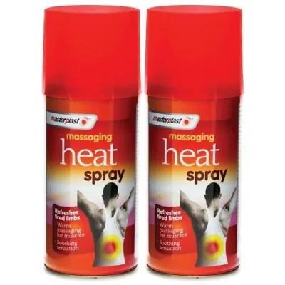 2 X Heat Spray Massaging Instant Muscle Injury Back Pain Relief Heat Spray 150ml • £7.70