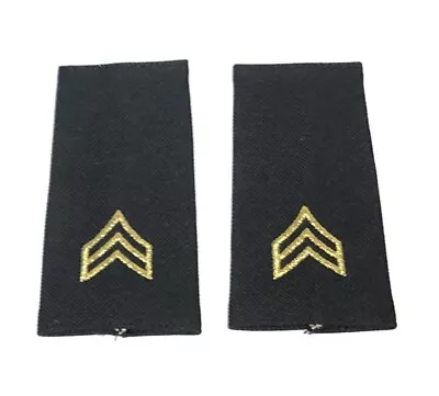 SET Of US ARMY LARGE SERGEANT SGT E-5 EPAULET SHOULDER BOARDS ASU UNIFORM DRESS • $9.95