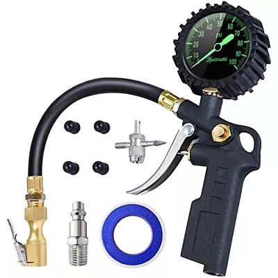 $28.56 • Buy AstroAI Tire Inflator With Pressure Gauge 100 PSI Air Chuck And Compressor Ac...