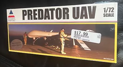 Accurate Miniatures #0412 1/72 RQ-1 Predator UAV Model Kit Sealed • $44