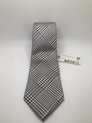 NWT SUITSUPPLY MEN’S Wool & Silk Neck Tie In Houndstooth Dark Brown 3” X 57” • $34.97