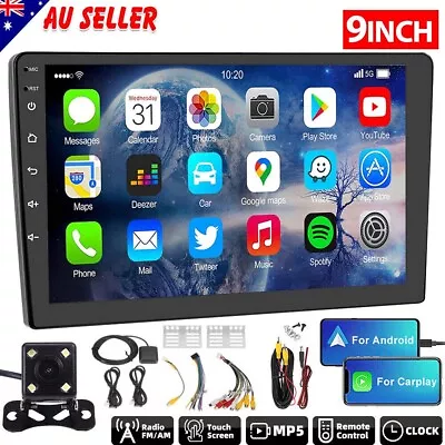 9 Inch Android 12.0 CarPlay Car Stereo Radio 2 DIN FM RDS GPS Head Unit With Cam • $115.99