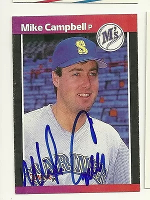Mike Campbell 1989 Donruss Signed # 497 Mariners • $4
