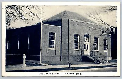 Miamisburg Ohio~US Post Office~Fire Hydrant~1930s Postcard • $8.99
