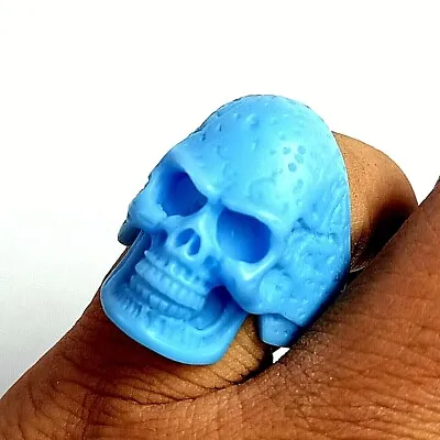 Man Skull Fire Ring. Wax Patterns For Lost Wax Casting Silver Gold  Jewelry • $25