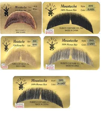 Basic Character Mustache (Choose Color) Human Hair Facial Costume Cosplay 100% • $16.39