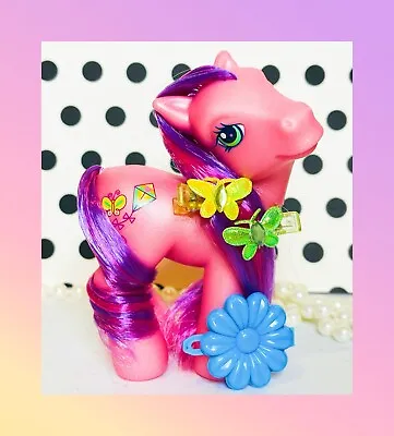 ❤️My Little Pony G3 Earth Pony Skywishes Tea Party 2004 Butterfly Kite Costco❤️ • $14