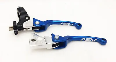 ASV F3 Front Brake Clutch Perch Levers Pair Pack Blue Yamaha YFZ450 2004 - 2006 • $149.95