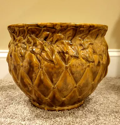 Vintage McCoy Jardiniere 1954 Carmel Brown Color #1480 Planter • $39.99