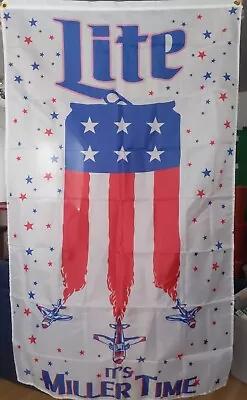 Miller Lite Flag It's Time Milwaukee Brewing American 3x5 Ft US Seller  • $17