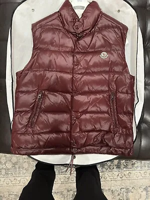 Moncler Vest Tib Gilet Burgandy Sz 5 • $400