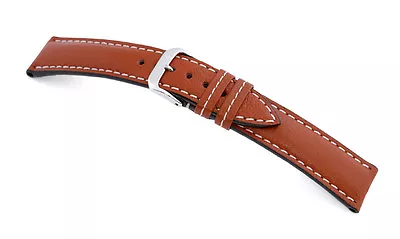 RIOS1931 Genuine Buffalo Leather Watch Band Strap 20 Mm Brown Cognac  Montana   • $21.19