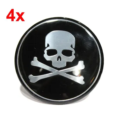 4x Auto Wheel Emblem Hub Center Cap Cross Bone Skull Sticker Car Accessories • $7.68