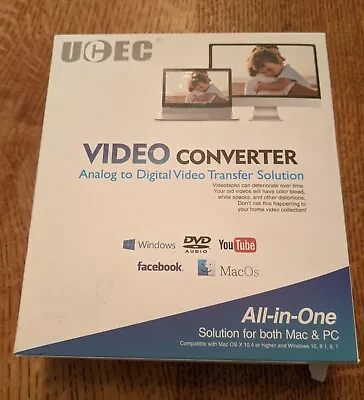UCEC USB 2.0 Video Audio Capture VHS VCR TV To DVD Converter + S-VIDEO CABLE • $9