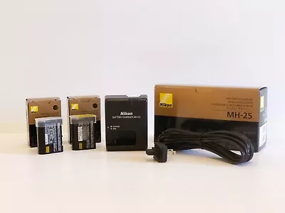 Nikon MH-24 Battery Charger W/ Box & Accessories And 2 Nikon EN-EL15 Batteries • $39