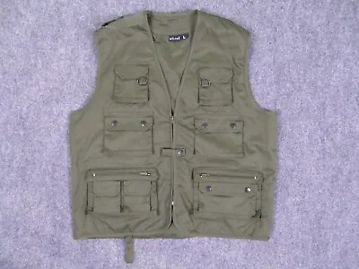 Mil-Tec Vest Jacket Mens Large Army Green Utility Hunting Shooting Military • $29.99
