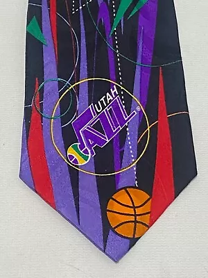 Vintage Win Or Lose NBA Basketball Utah Jazz 100% Silk Tie Limited Edition • $8.95