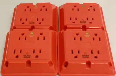 $34.99 • Buy Leviton 1254-IG 15 Amp, 125 Volt, Hospital 4-In-1 Quad Receptacle Orange 4-Pack