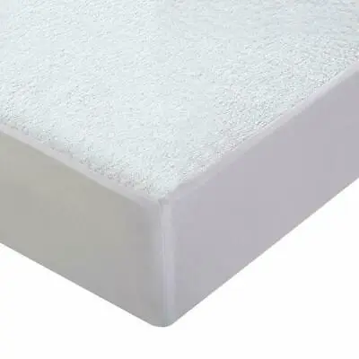 New Waterproof Terry Towel Mattress Protector Fitted Sheet Bed Cover All Sizes • £7.99