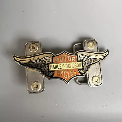 Vintage Harley-Davidson Motor Company V2 Twin Engine Belt Buckle 1991 Genuine HD • $9.99