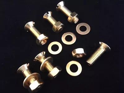 £8.92 • Buy Brass Slotted Countersunk Head Machine Screws Metric Nuts Washers Solid Brass