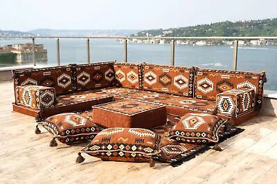 Moroccan Livingroom Cushions 70s Sofa Sofa Vintage Sofa Mid Century • $949