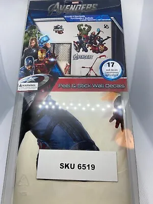 Marvel Avengers  Peel & Stick Wall Decals Removable Repositional Sealed New • $8