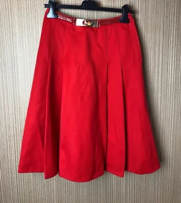 Celine Skirt Red Vintage  Very Bright Luxury Great Style Chariot • $320