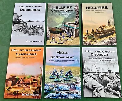 Various 'HELL' And 'HELLFIRE' Wargames Rules Books By Jim Webster - Paperback • £8