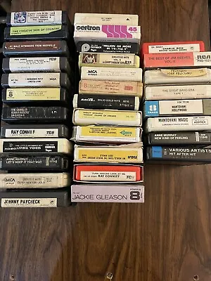 LOT OF 32 VINTAGE COUNTRY / Easy Listening MUSIC 8-TRACK TAPES - Untested • $39.99