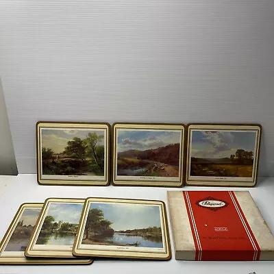 Pimpernel Acrylic Placemats Set Of 6 Traditional Vintage Country Scenes • $24.95