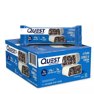 Quest Nutrition Hero Protein Bars Low Carb Gluten Free Cookies/Cream 12 Count • $19.49