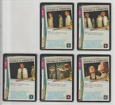 1997  X-Files CCG Complete PROMOS SMOKE & MIRRORS (5) Mint Un-played • $49.95