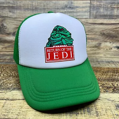 Return Of The Jedi Mens Trucker Hat Green Snapback 80s Logo Ball Cap • $19.99