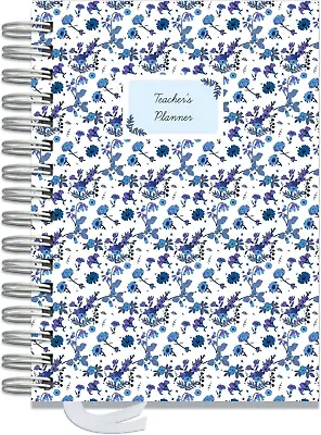 A5 Teacher Planner 2023-2024 By Pirongs 6 Lesson - Blue Flower • £23.72