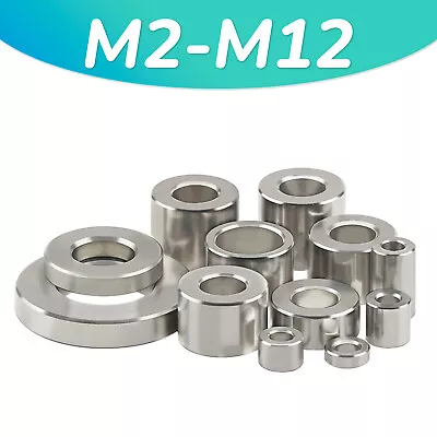 M2 M3 M4 M5 M6 M8 M10 M12 Stainless Steel Spacers Standoffs Round Thick Washers • £3.06