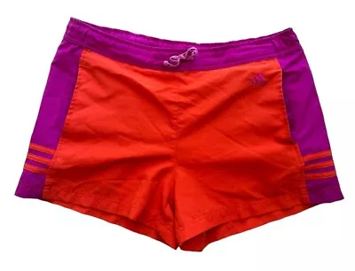 Vintage 90’s Men’s Medium Running Shorts Adidas Orange Drawstring • $15