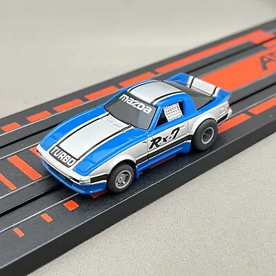 TYCO Mazda RX-7 Turbo Blue Silver Super Circuit HO Slot Car AFX In Stock • $59.90