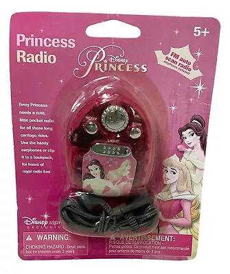 Vintage Disney Store Princess Portable FM Radio With Earphones NIP Sealed Prop • $18