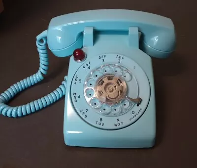 Stromberg-Carlson Vintage Telephone  Blue Rotary Dial Desk 1978 W/Box Nonworking • $40