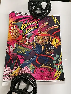Blink 182 Kung Fu Bunny Munk One Poster EDMONTON 6/29/23 • $163.86