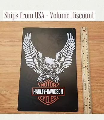 Harley Sign Metal Harley Davidson Sign Eagle Harley Motorcycle Sign Harley Tin • $11.95