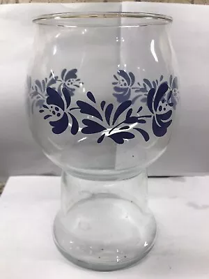 Pfaltzgraff Yorktowne LARGE GLASS FLOATING CANDLE HOLDER Flower Vase- 8   NICE • $8.99